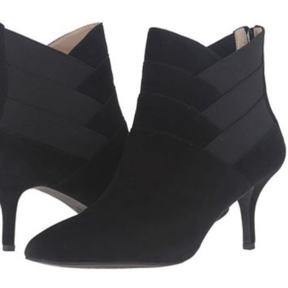ADRIENNE VITTADINI SANDE LEATHER POINTED TOE ANKLE, BLACK 11 M, NEW - Picture 2 of 14